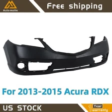 Black Primed For 2013 2014 2015 Acura RDX W/Fog Light Holes Front Bumper Cover