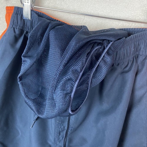 Speedo Men's Size XL Swim Trunks Orange Navy Shorts Blue Swim Wear Drawstring - Picture 7 of 13