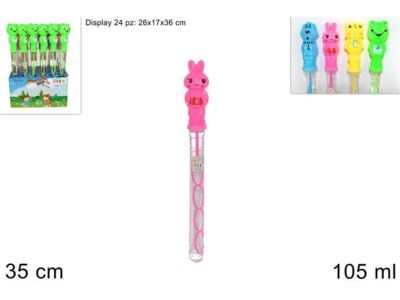 24 Pezzi Set Bolle Di Sapone Giganti Per Bambini - Kit Con Vassoio, Bastoncini Di Forme Diverse (Pesce, Fiore, Cuore, Stella) - Per Feste, Compleanni, Matrimoni, Interni Ed Esterni - 5