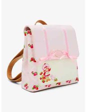 Strawberry Shortcake Strawberries Bows Slouch Mini Backpack NEW