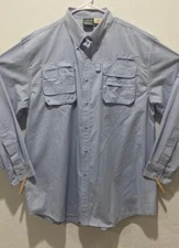 NWOT Men's Above Sea Level Vented Fishing Shirt Size XL Roll Tab Sleeves Button