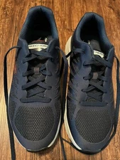 Skechers Arch Fit Air-Cooled Men’s Fashion Sneakers Size 8.5 Extra Wide Fit Navy