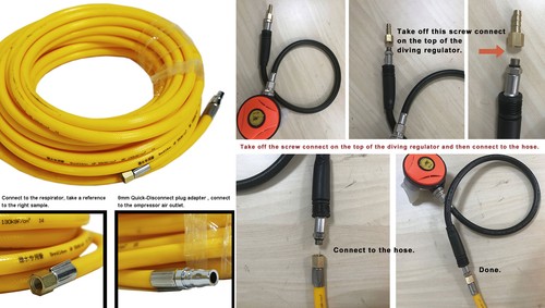 Explorer Scuba Diving 2nd Stage Regulator Dive Octopus Hookah 100ft Hose Kit - Picture 9 of 12