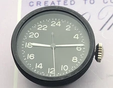 RARE ELGIN 24 hour hacking Bomb Camera or Gun Camera watch  caliber 782 Working.