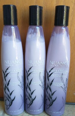 Pack 3 NUANCE SALMA HAYEK Blue Agave Curls & Waves Conditioner 10 oz each 