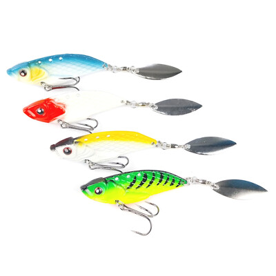 4er Set JIG SPINNER 22g Zikade VIB Spinn Jig Köder Tail Blade Buzz Chatter Bait