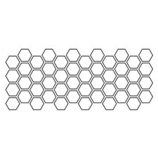 Car Decal Hexagon Side Body Decor Honeycomb Pattern Waist Line Vinyl Sticker