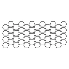 Car Decal Honeycomb Graphics Waist Line Hexagon Vinyl Sticker Body Side Decor