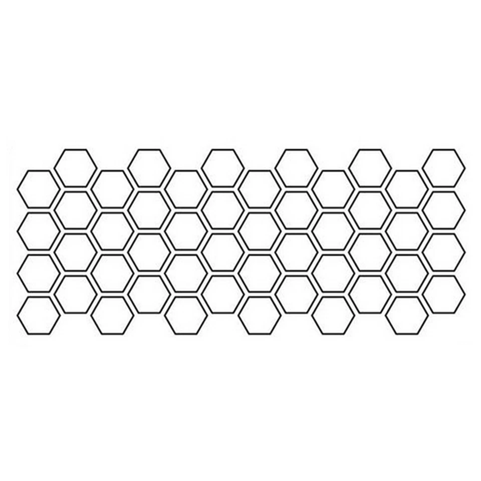 Honeycomb Hexagon Car Graphics Side Stickers Body Side Waist Line Sport Decals - Image 2 of 4