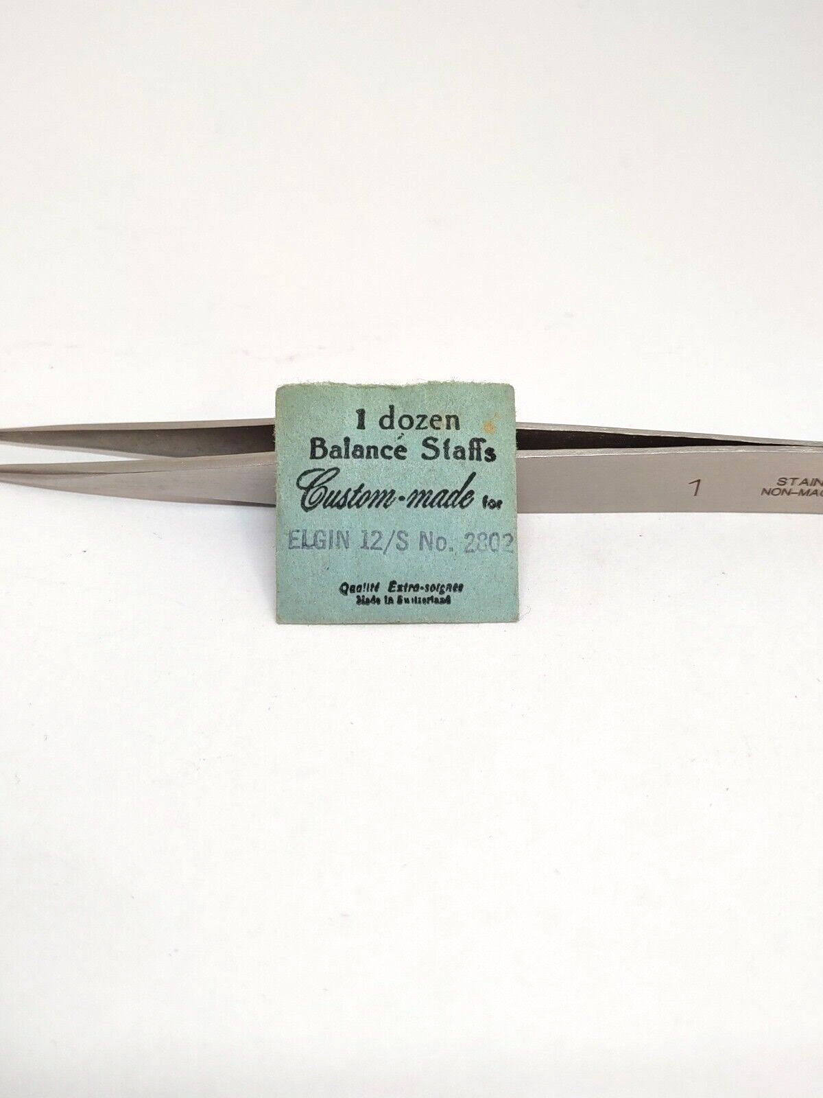 Six (6) Vintage NOS ELGIN 12 Size Pocket Watch Balance Staffs 2802