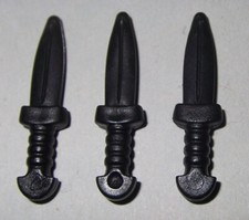 21414, 3x Knives, Dagger, Egyptian, Black