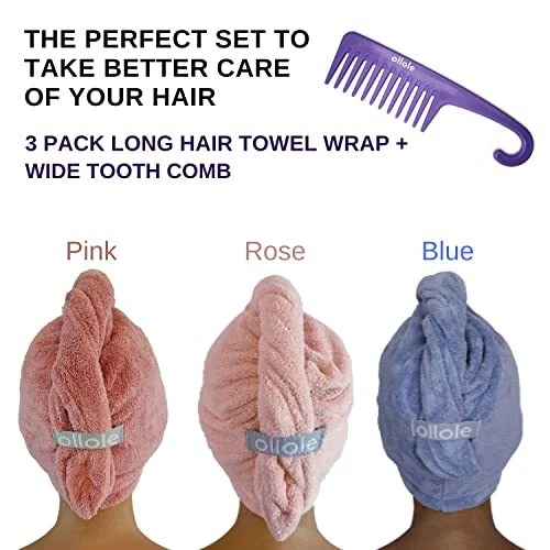 Extra long hair towel wrap sales