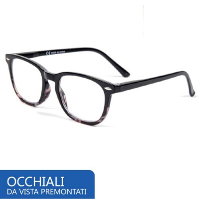 Lunettes Loupe De Lecture Avec Cordon Zébré - Monture Noire Rectangulaire - Neuf Avec Étiquettes