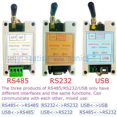 RS485 RS232 USB Wireless Transceiver 433M 868M Transmitter Receiver Module