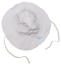 Baby Toddler Blue Linen Cotton Blend Absorba Hat Bonnet Easter Spring Butterfly