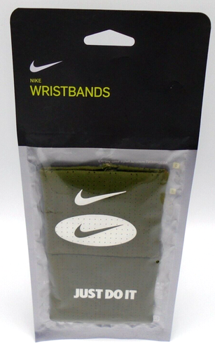 Nike Dri-Fit Wristbands Adult Men's Terry Rough Green/Sail - Picture 2 of 3