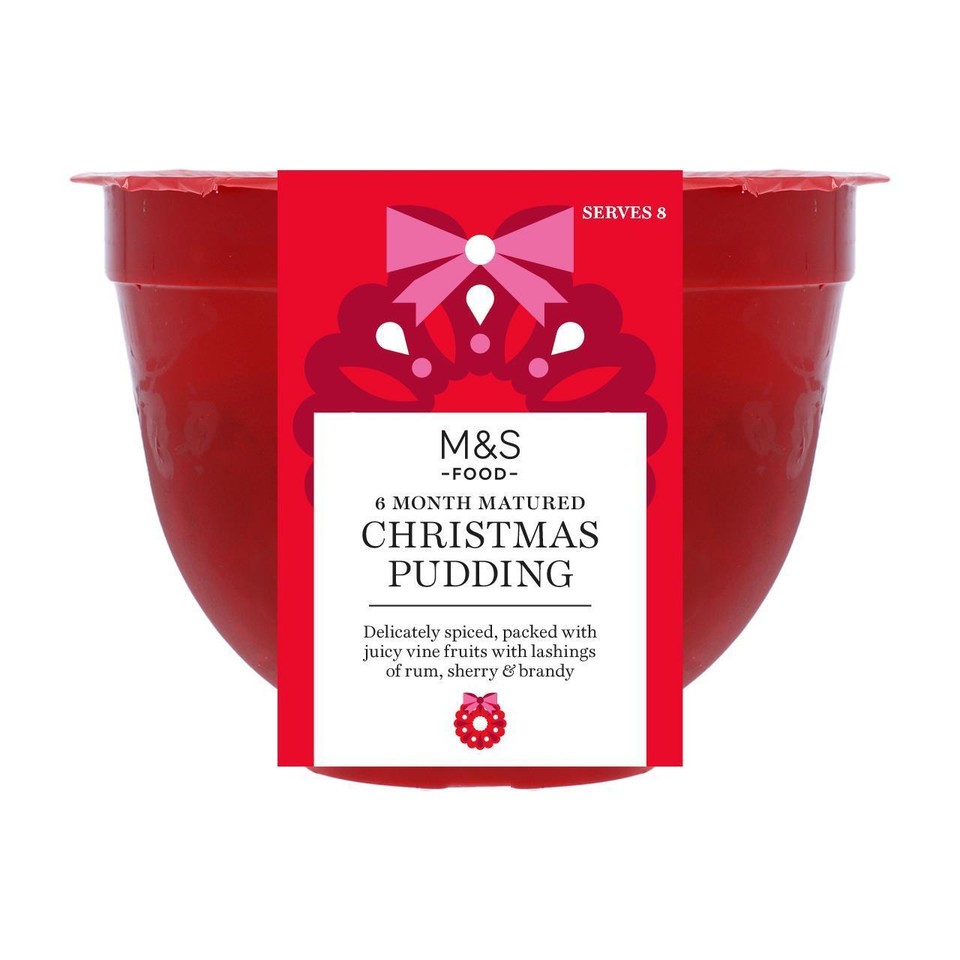 Christmas Pudding 6 month Matured M&S Food Desserts Festive Sweets