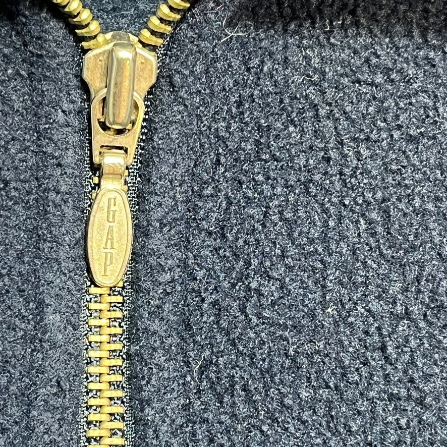 Chaqueta vintage GAP para hombre XL polar 1/4 cremallera pulóver logotipo bordado hecha en EE. UU. Foto 4 de 4