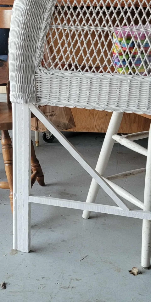 Cabecero doble vintage de mimbre/ratán Foto 4 de 4