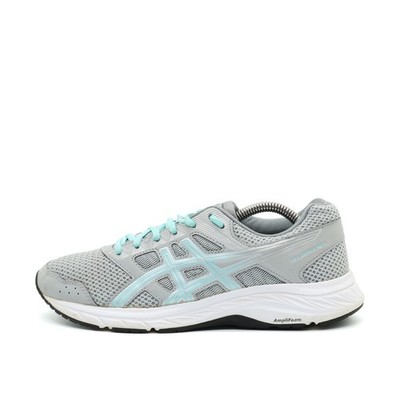 ASICS Damen Gel-Contend 5 Sneaker Grau/Türkis Niedrig Laufschuh EU 39