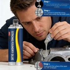 Strong Foundry Glue,Metal Repair Glue, AB Metal Glue Heary Duty Weld 85ml