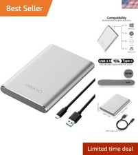 Disco rigido esterno portatile 160 GB, .1 Gen 1 Type C Ultra Slim 2,5'' HDD Store...