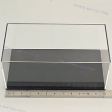 1:18 Acrylic Case Model Toys Display Box Transparent Dustproof Carbon Fiber Base