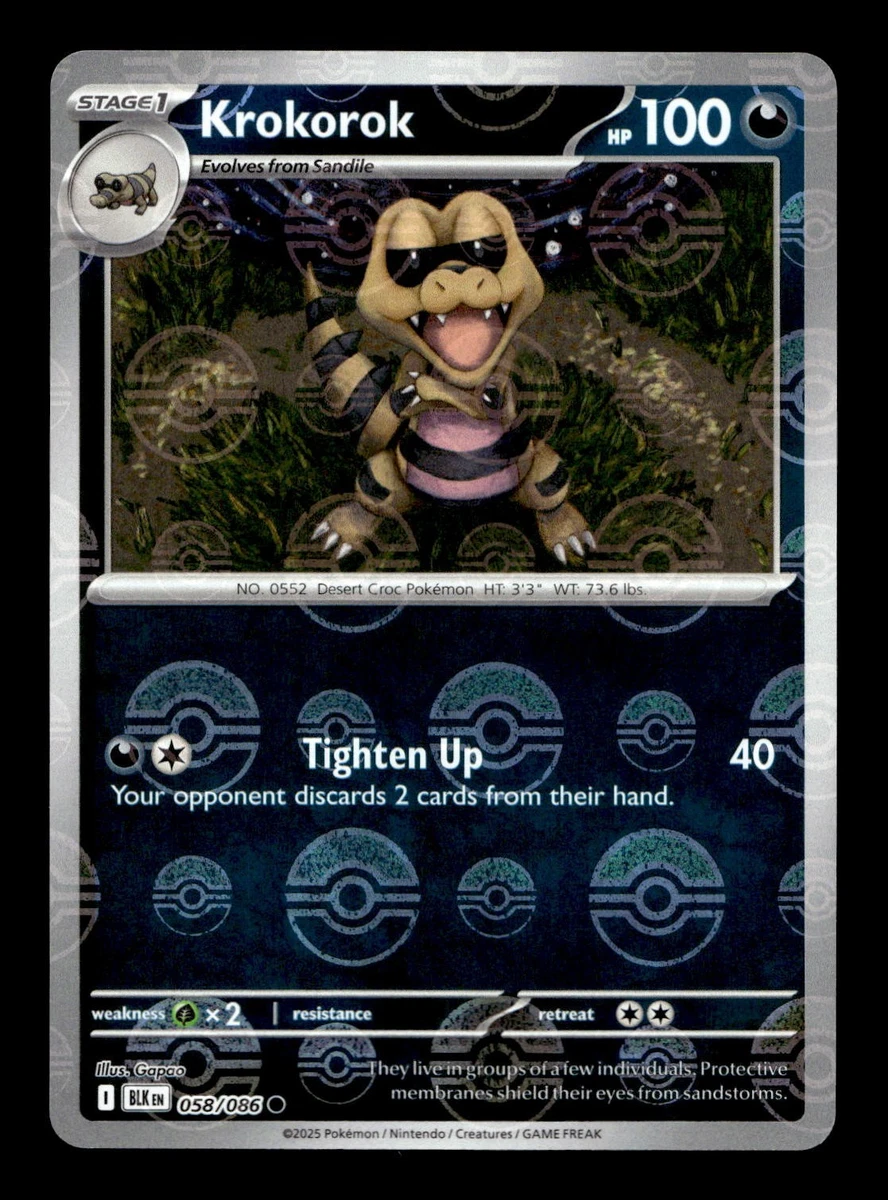 Krokorok Pokmon TCG Cards for sale | eBay