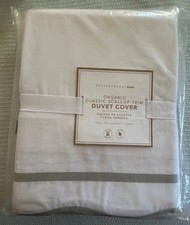 NEW  SEALED Pottery Barn Teen CLASSIC SCALLOP TRIM Duvet Cover Twin College