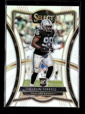 Clelin Ferrell RC: 2019 Select Prizm Silver Premiere Level Rookie Card #109. rookie card picture