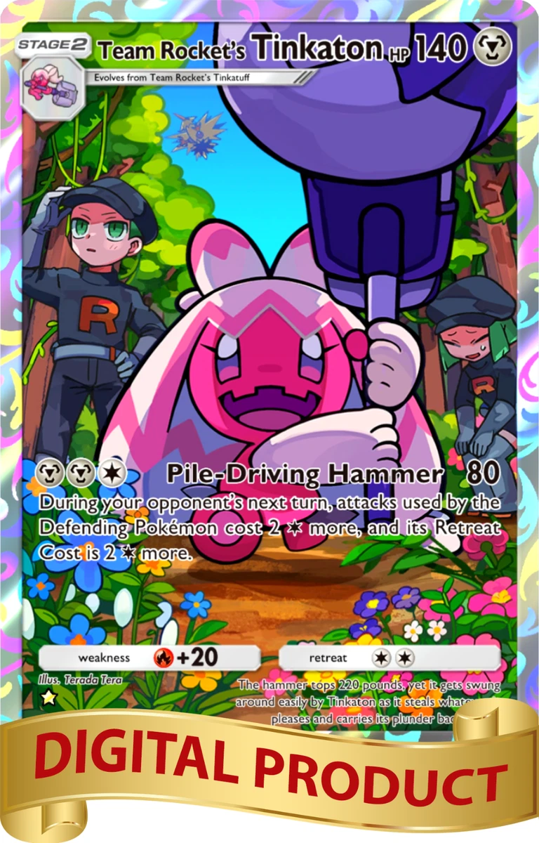 Holo Pokémon TCG Team Rocket Individual Collectible Card Game