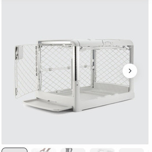 Diggs Revol Dog Pet Crate 36 in Collapsible Metal, Size M, White with crate bed!