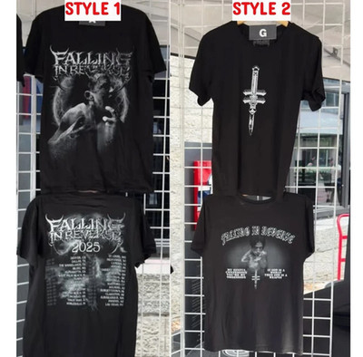 HOT Falling In Reverse 2025 Tour Two Sides T-Shirt N1E19
