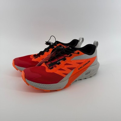 $168 NEW Salomon Sense Ride 5 Mens US 10.5 Trail Running Shoes Orange Gray