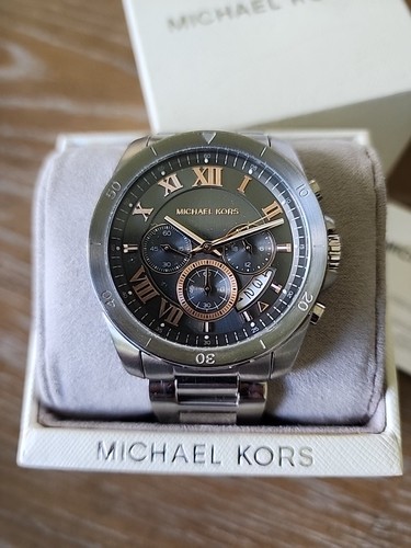 Michael Kors Brecken Chronograph Stainless Steel Grey Dial 44mm Watch ~ MK8609 - Picture 11 of 11