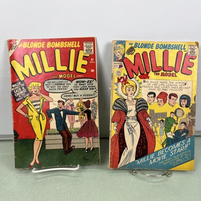 Millie The Model Blonde Bombshell 1960s Comic Book 87 And 121 Marvel Comics