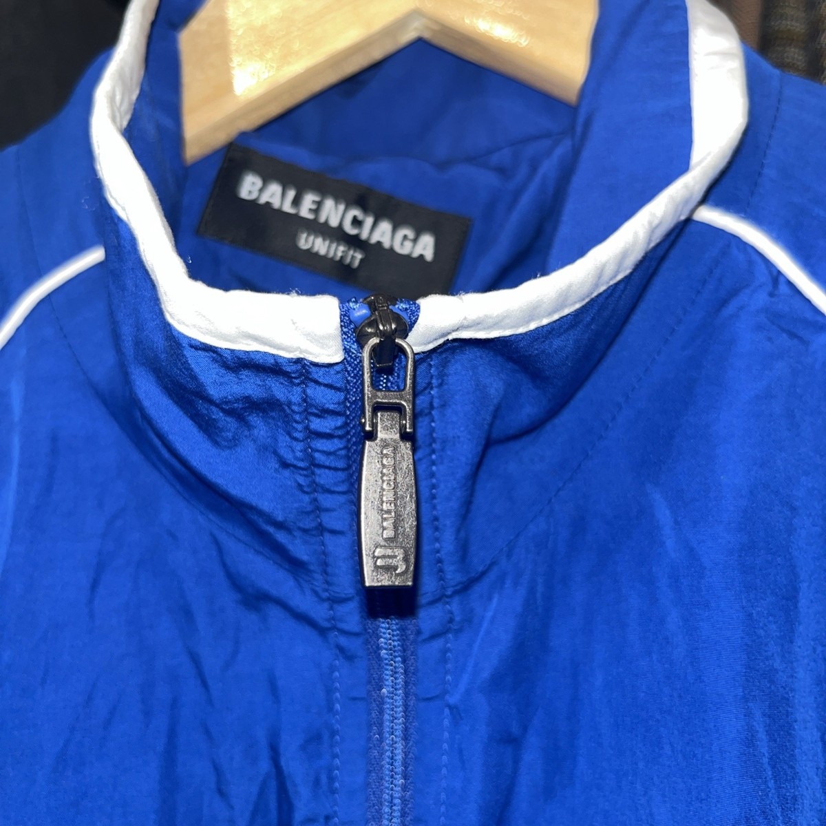 Balenciaga Sporty B Oversized Track Jacket In Blue 1 | eBay