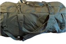 Improved Duffel Bag Green VGC US Military Zipper Deployment Flight Travel USGI