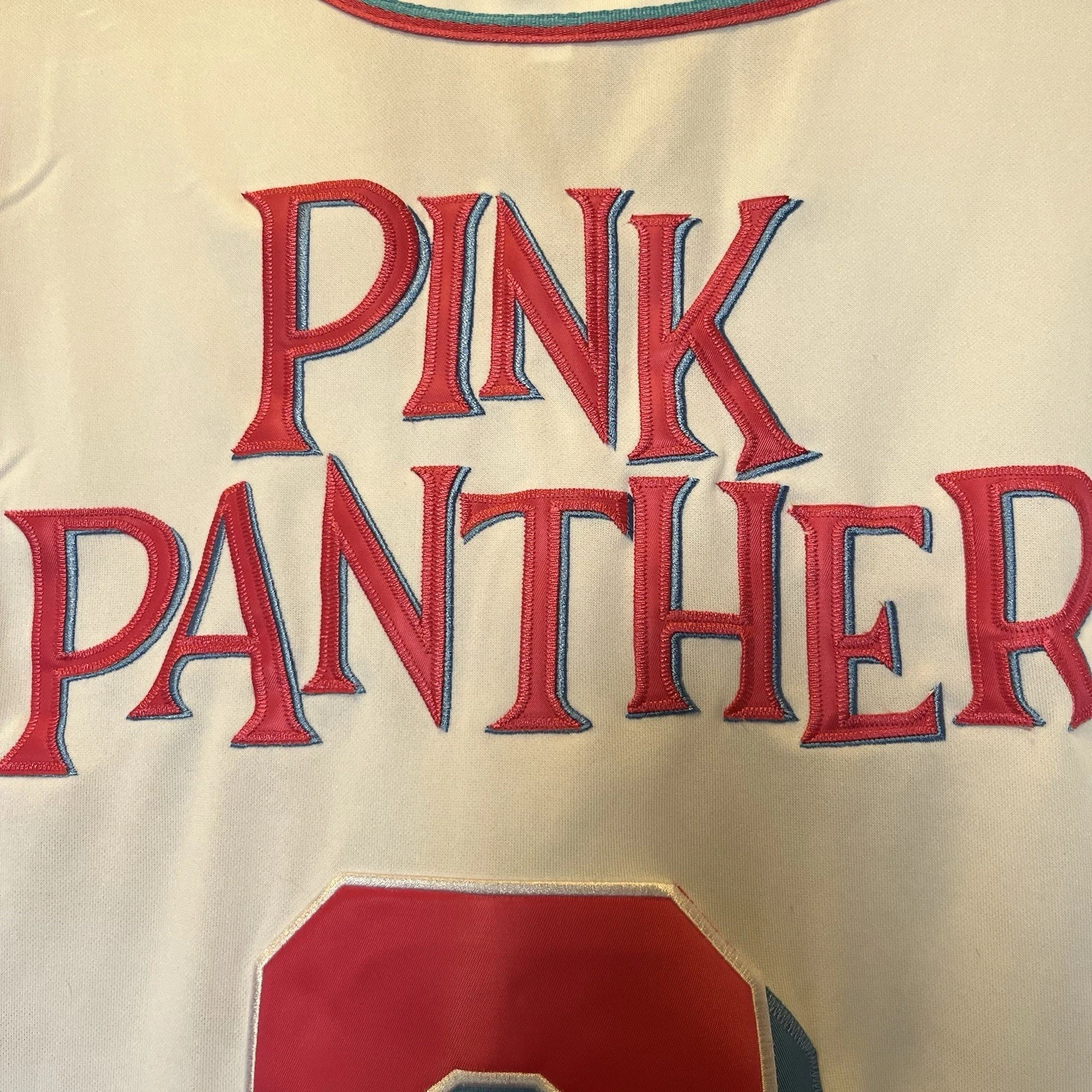 Pink Panther 3 White Men's Baseball Jersey