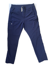 Figs Axim Slim Cargo Scrub Pants Men's Size Large Navy Blue Technical Collection