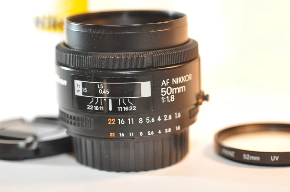 Objetivo Nikon AF Nikkor 50 mm f/1,8 PRIME FX BONITO para FM2 F3 F100 D750 DF D850 D500 Foto 2 de 4