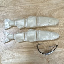Nate’s baits custom weedless soft swimming trout swimbaits 10” with hook 