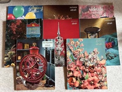 8 Vtg Ideals Magazines - Poems Art Photography Drawings Stories Easter Fall Kids