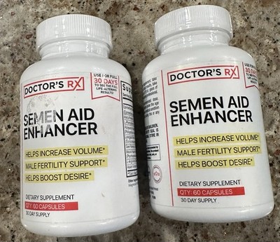 Doctors Rx Semen Aid Enhancer Increases Volume/ Fertility Support. Lot Of 2