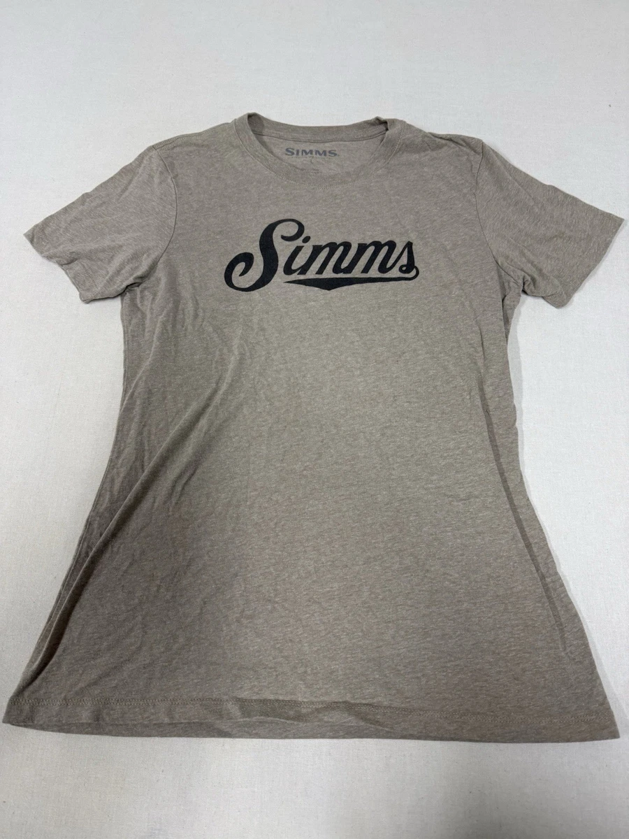 T-shirt De Pêche Simms Everglades – Homme – Petit (S) – Rouge – 100% Coton