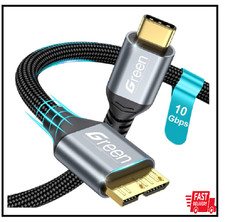   10 Gbps Micro B to USB C Cable 1Ft  External Hard Drive Cable