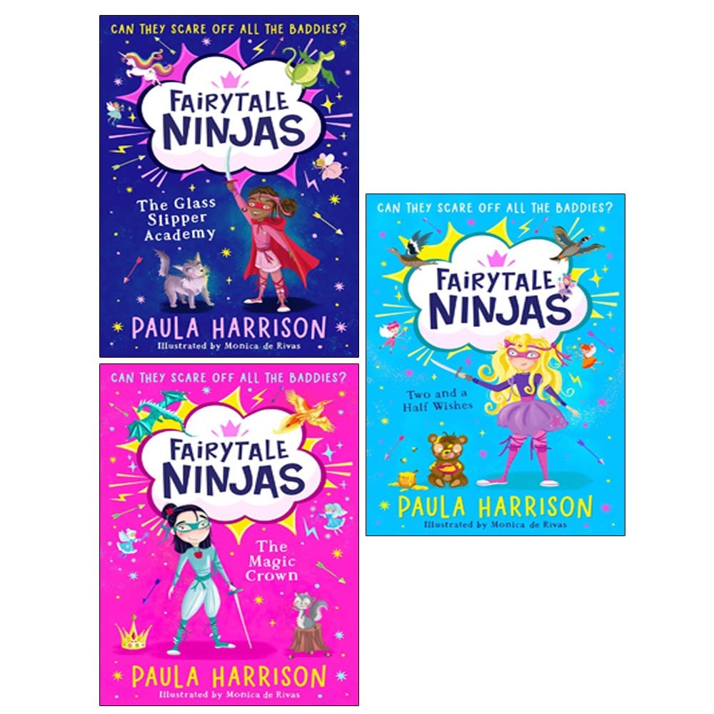 Fairytale Ninjas Series 3 Books Collection Set by Paula Harrison  Magic Crown