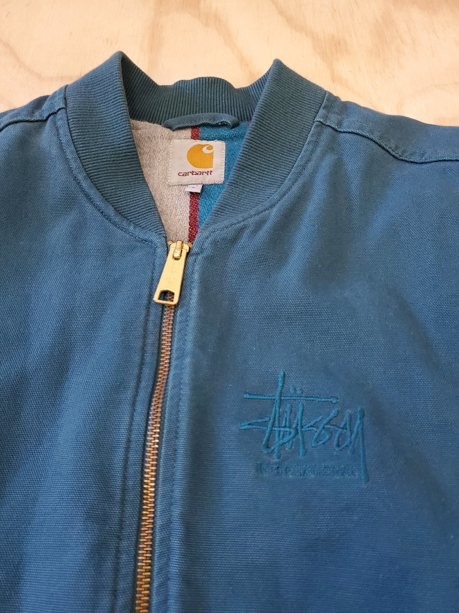 Rare Carhartt Stussy WIP 2015 Blanket Lined Vest Men's Teal Size L