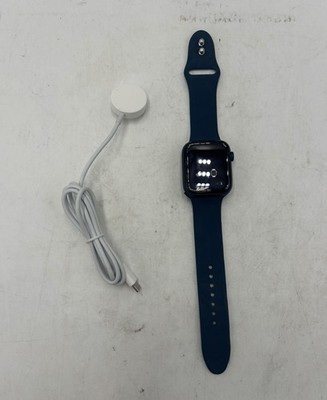Apple Watch Series 6 44mm Blue Aluminum Case with Navy Sport Band GPS LTE
