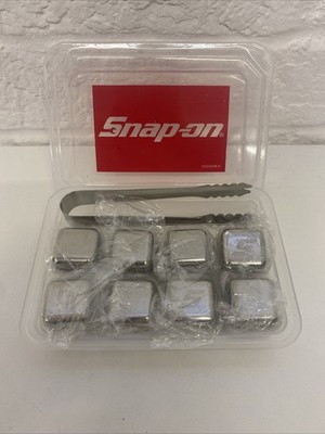 Snap On Tools Edelstahl Eiswürfel & Zange 8 Stück Limited Edition tolles Geschenk